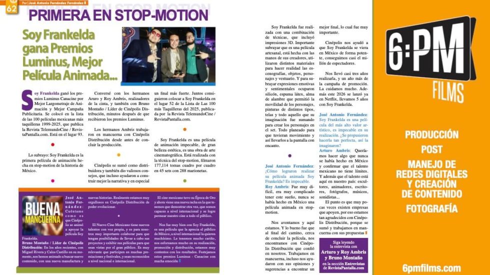 Revista TelemundoCine No. 210 Frank